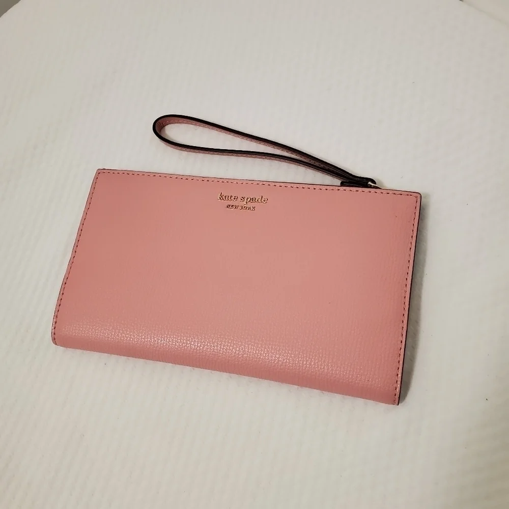 EC Kate Spade Pink Safiano Leather Wristlet/Wallet, Colorful